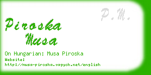 piroska musa business card